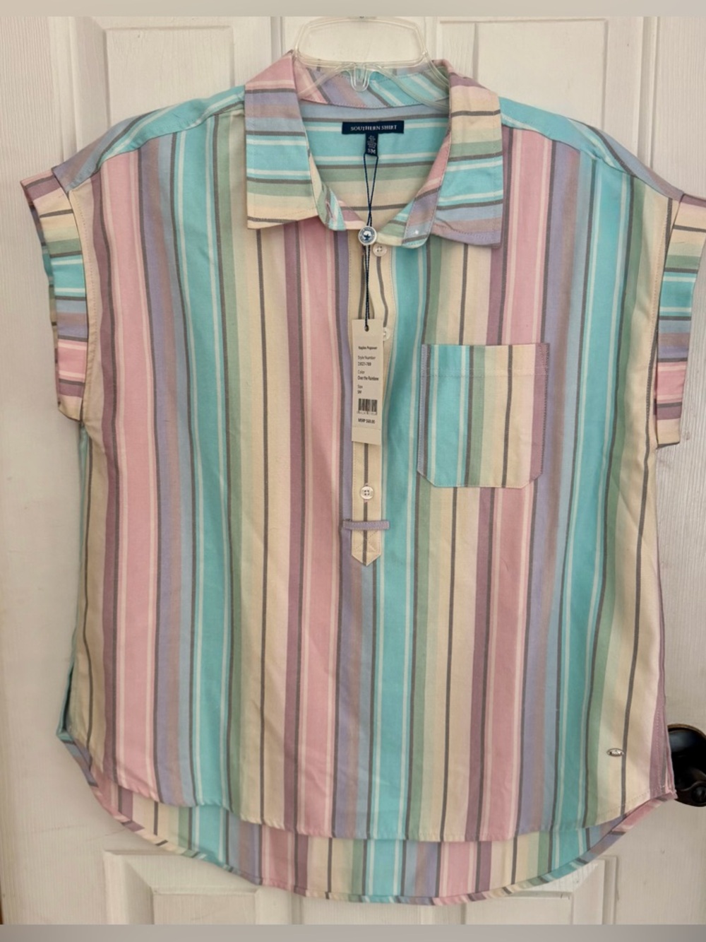 SOUTHERN SHIRT CO.  Pastel, Naples popover! Color: Over The Rainbow